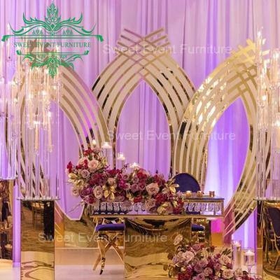 China rectangle white wood base decor acrylic backdrop stand for events and weddings HD-5505 for sale