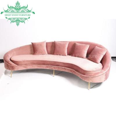 China 2017 Discount Chesterfield SOFA Wholesale Durable Half Moon Modern Leather Sectional Sofa for sale