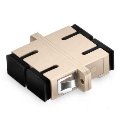 China FTTH FTTB FTTX Network SC/UPC to SC/UPC Duplex OM1/OM2 Multimode Plastic Fiber Optic Adapter/Coupler with Clamp for sale