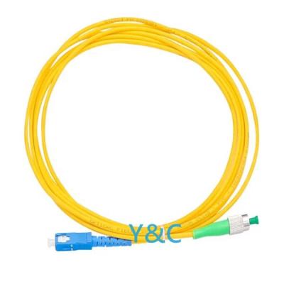 China Factory made cheap single mode OS2 single mode FTTH fiber optic patch cable 2.0mm and good quality1m from SC UPC to S C APC for sale