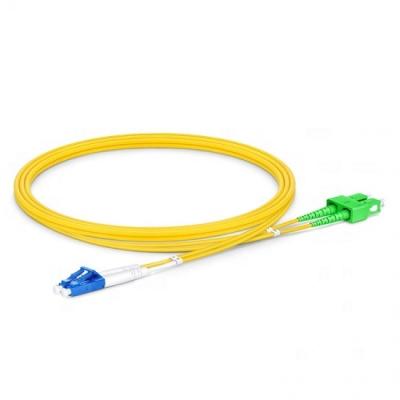 China High quality and cheap price FTTH factory direct sales 1m LC UPC good to SC APC duplex OS2 single mode PVC 2.0mm fiber optic patch cable for sale