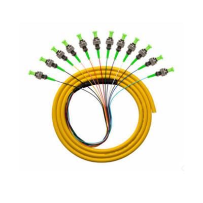 China FTTH FC bundle single mode FC/UPC fiber pigtails 12 core color 12core fiber optic pigtail YHC-FCP-FC/UPC-0.3-50-SM for sale