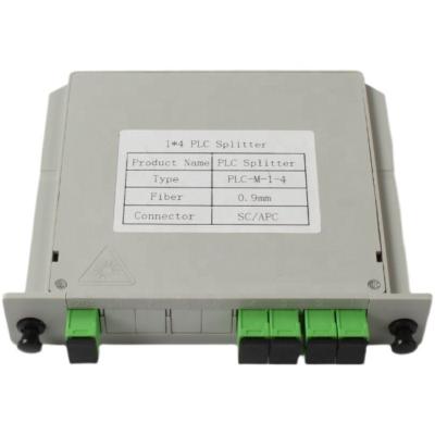 China ODF 1x4 Fiber Optic PLC Splitter, LGX Cassette Fiber Splitter, 2.0mme Box for sale