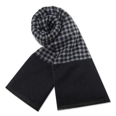 China Long Custom 30*180cm Winter  Scarf Cashmere Blend Thick checked   Designer Scarf with Tassel Business Casual Warm Men Scarves for sale