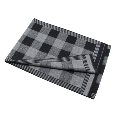 China Long Professional Factory Hot Sale Scarves For Men Fashion Plaid Designer Design Winter Scarves Custom Viscose Brushed Men Scarf for sale