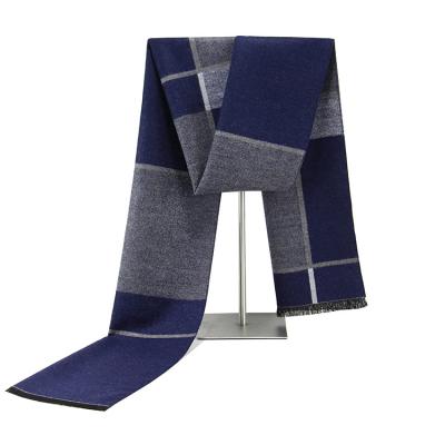 China Long Experienced Factory Jacquard Winter Scarf Fashion Style Wool Blend Designer Scarves Custom Personal Viscose Brushed Men Scarf for sale