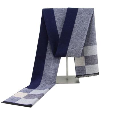 China Long 2024 High Quality Scarf Plain Weave viscose Scarf Wholesale Men's Shawl Adult Plaid New style Winter Scarf for Men for sale