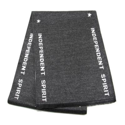 China Long Wholesale Winter custom thick warm embroidery grey logo scarf shawl for sale