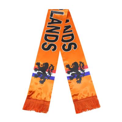 China Sports drill Jacquard Woven Acrylic Knit Sport Soccer Club Football Team Fans Supporter Souvenir Scarf for Netherlands and Germany for sale