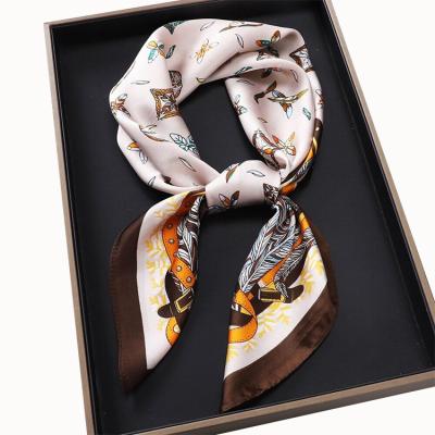 China Square New arrival women 2024 fashion female silk scarf women custom printed bag scarves  silk scarves spring season for sale