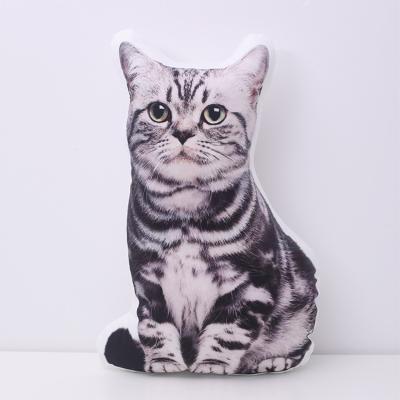 China Inflatable Promotional Decorative 3d Animal Shaped Pillow Fashion Funny Plush Soft Seat Dog Face Cushion for sale