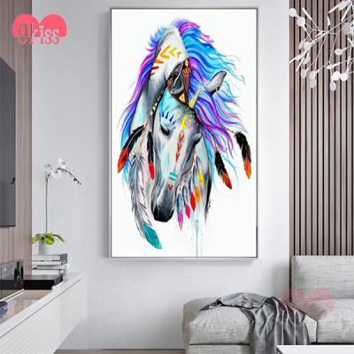 China Crystal Painting One Sets Forest Horse Painting By Number Diamond Crystal Painting for sale