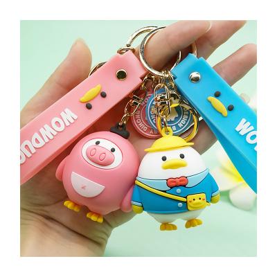 China factory direct sale luminous color pendant has a variety of colors and can be customized in a variety animation fashion PVC cat key chain for sale