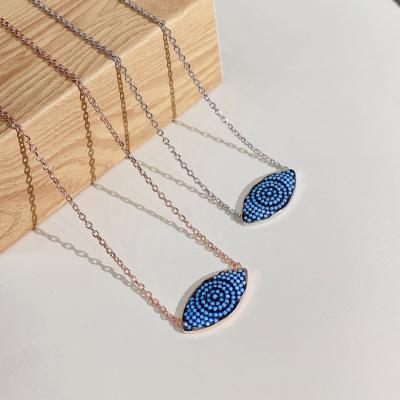 China Wholesale 925 Sterling Silver White Gold Plated Turquoise Trendy Necklace Women's Jewelry Sets Factory 2021 Trendy Fashion Charm Wholesale 925 Jewelry Sets for sale