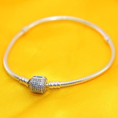 China Wholesale 925 Sterling Silver Ladies Trendy Bracelet Women's CLASSIC Fashion Factory Charm DIY Jewelry for sale