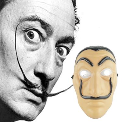 China Wholesale Eco-Friendly Money Robbery The House Of Paper La Casa De Papel Mask Salvador Dali Mask Halloween Carnival Christmas Dali Mask for sale