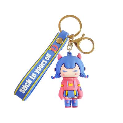 China Small creative cute pendant cartoon schoolbag accessories car key chain child video game factory pendant wholesale eco-friendly bag material for sale