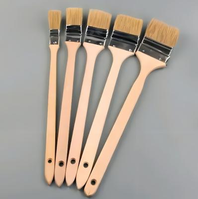 China Bent Long Wooden Handle Radiator Brush Radiator Bent Paint Brush with Bristle Hair Elbow Radiator Paint Brush for sale