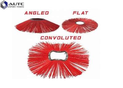 China 300*80mm pp met Road van Staalring wafer brush street Roterende de Sneeuwborstel van de Sneeuw Schoonmakende Borstel met Multikleur Te koop