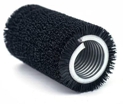 China Cleaner Spiral Winding Brush Roller Outside Winding Nylon Spring Brush for sale