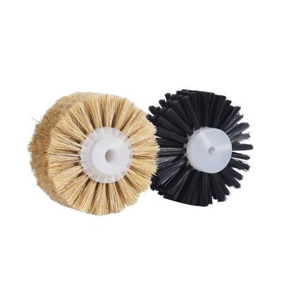 China Industrial Holder Carbon Industry Nylon Bristle Cylinder Roller Brush for sale