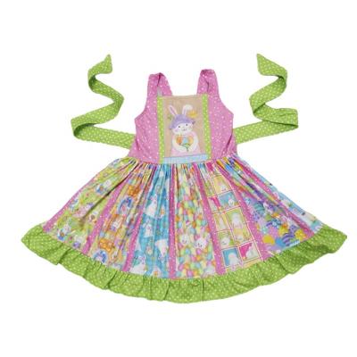 China Wholesale Price Rabbit Twirl Dress Casual Cute Easter Apparel For Babies Fashion Dress Up Dress for sale