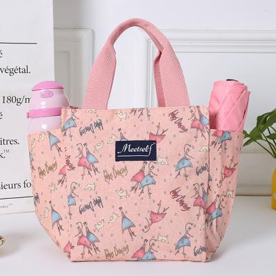 China Waterproof Custom Printing Canvas Thermal Cotton Biodegradable Washable Insulated Cooler Bag for sale