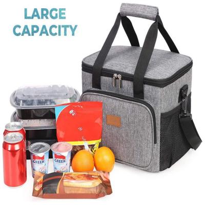 China Custom Printed Hot Sale Waterprool Picnic Waterproof Large Portable Zipper Insulated Tote Bag Thermal Lunch Cooler Bag for sale