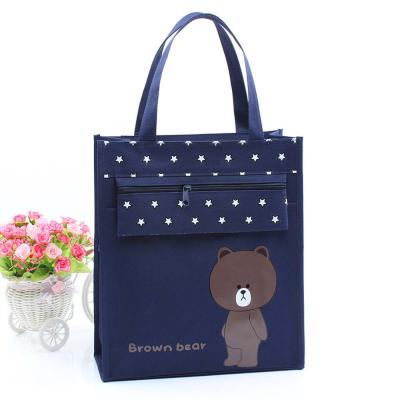 China Wholesale Fashion Large Capacity Student Tote Bag Eco-friendly Kids Carrying Book Cotton Tote Bag for sale