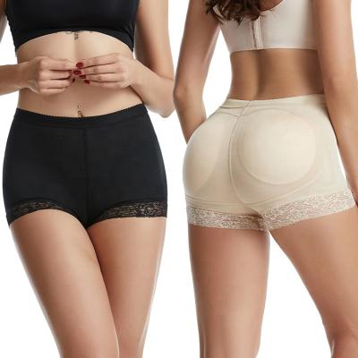 China 1002 Breathable Women Lace Up Butt Lifter Shapewear Boyshorts Sponge Hip Padded Panties Butt And Hip Enhancer Shorts for sale