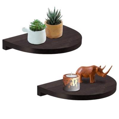 China Sustainable Decorative Floating Wall 2 Set Shelves Wooden Floating Wall Shelf For Bathroom Bedroom Living Room Kitchen for sale