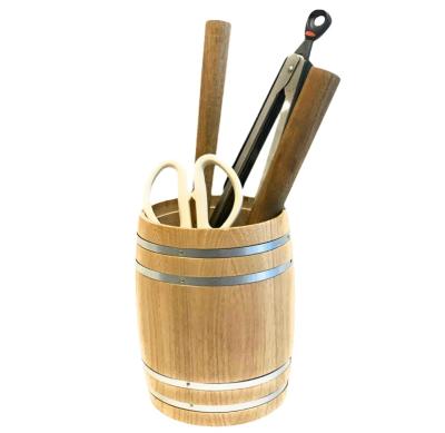 China Sustainable Kitchen Utensil Rack - Pantry Jug - Wine Decor - Barware Display - Storage Rack - Versatile Uses Miniature Barrel for sale