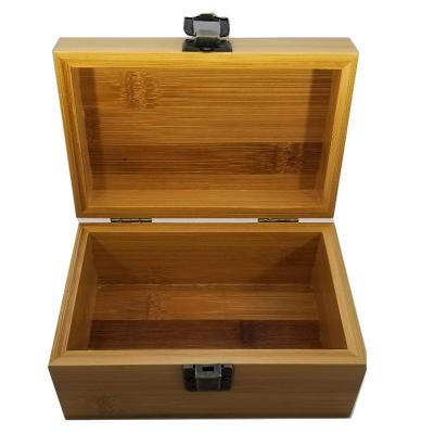 China USA Caoxian Huashen Unfinished Wood Bamboo Herb Stash and Universal Jewelry Box with Clasp for sale