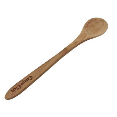 China Non-paint Disposable Natural Flat Non-stick Pan Professional Beech Wood Spoon For Drink Soup Serving Rice for sale