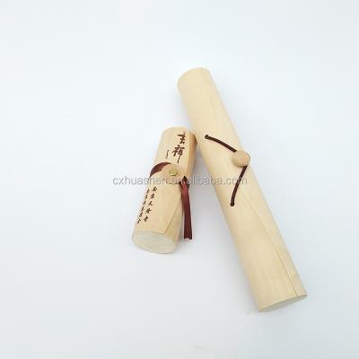 China China high quality wooden box cylinder packaging box/tube/container for tea/moon cake packaging box for sale