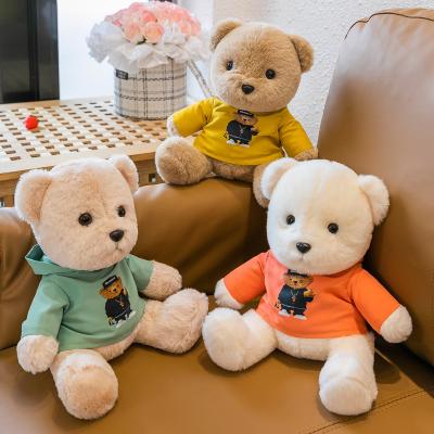 China Child Toy Gifts Wholesale New Style 25cm Teddy Bear Plush Toy with Hoodie Soft Stuffed Animal Doll Teddy Bear with Clothes Kids Toy for sale