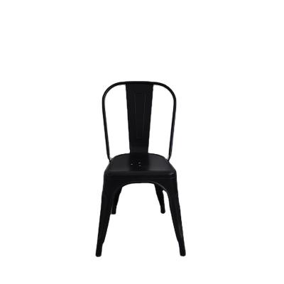 China Factory Direct Wholesale Cooling Iron Retro Dining Chair Home Black Legs for sale