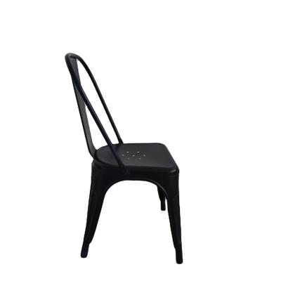 China Cooling Cafe Metal Restaurant Chair For Cafeteria Modern Metal And Wrought Iron Leather Leg Dining Chairs for sale