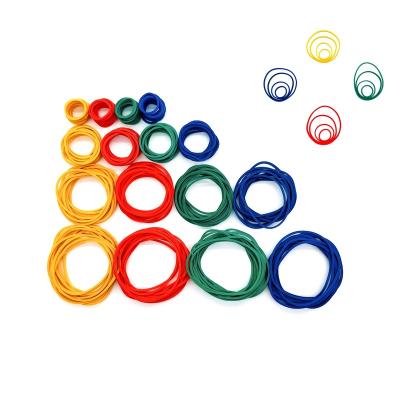 China Eco-friendly Custom High Size Multiple Color Flexibility Circle Elastic Bands Rings School Office Supplies Stationery for sale