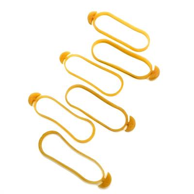 China Eco - Friendly Anchor Shaped Yellow Color Stretch Silicone Elastic Band Easy School Supplies for sale