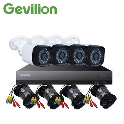 China NIGHT VISION Gevilion 4Ch Surveillance Wire Hd Home Security CCTV Camera Analog System AHD Dvr Kit for sale