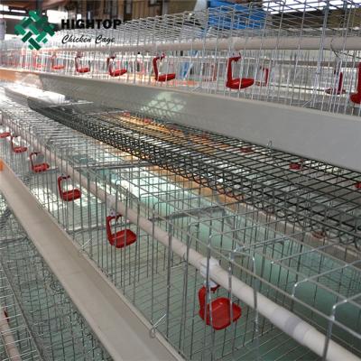 China 3 tier leve 2.15 m long 5 nests egg layer battery chicken cages layer galvanized with automated feeder for sale