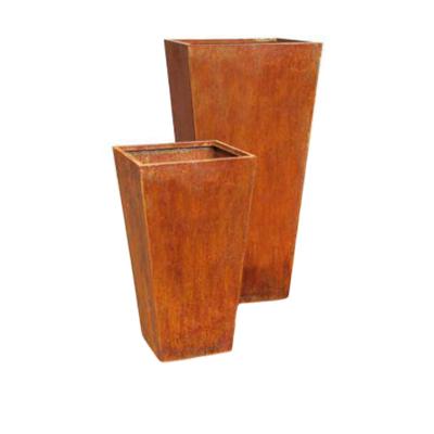 China Modern Corten Flower Chinese Discount Prices Outdoor Flower Vase for sale