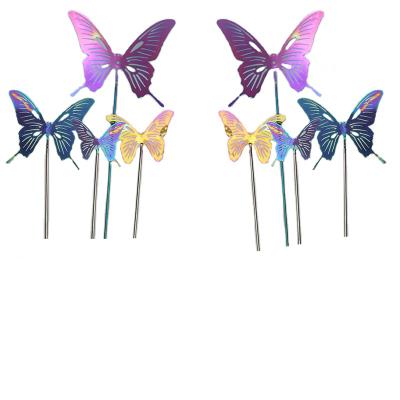 China Minimalist plastic butterflies for inserting flower garden decoration items for sale