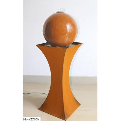 China Eco-friendly Corten Steel Ball Fountain for sale