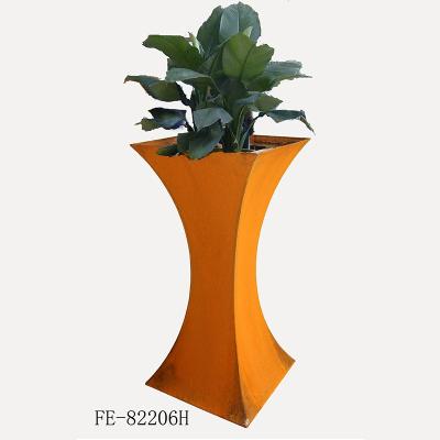 China Large Eco-Friendly Corten Steel Garden Flower Pot for sale