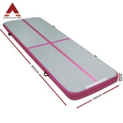 China Home Use Driving/Training/Cheer/Beach/Park Gymnastics PVC Hot Sale Durable Inflatable Air Track Floor Gym Mat Home Use Outdoor Use for sale