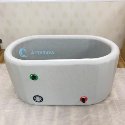 China Eco - Friendly PVC Deep Soaking Foldable Portable Ice Bathtub 125cm*65cm*60cm for sale