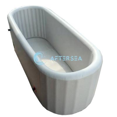 China Modern Custom Inflatable Portable Swimming Pool Bathtub White Durable Soaking Tub With Large Backrest For Home Spa for sale