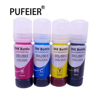 China 70ML 001 003 refill dye ink kits compatible for Epson L4150 L4160 L6160 L6170 L6190 L3110 L3150 003 Printer Ink EcoTank-PE for sale